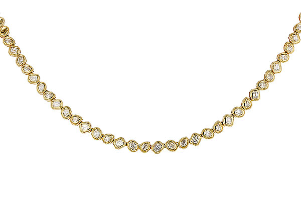 F329-16898: NECKLACE 2.25 TW FANCY CUT DIAS (17.25")