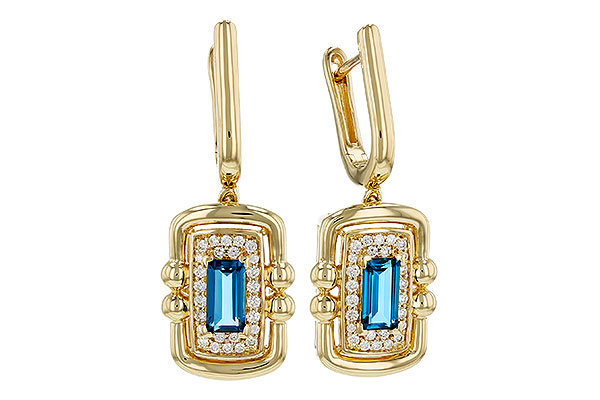F330-00507: EARR .82 TW LONDON BLUE TOPAZ 1.00 TGW (6x3MM LBT)