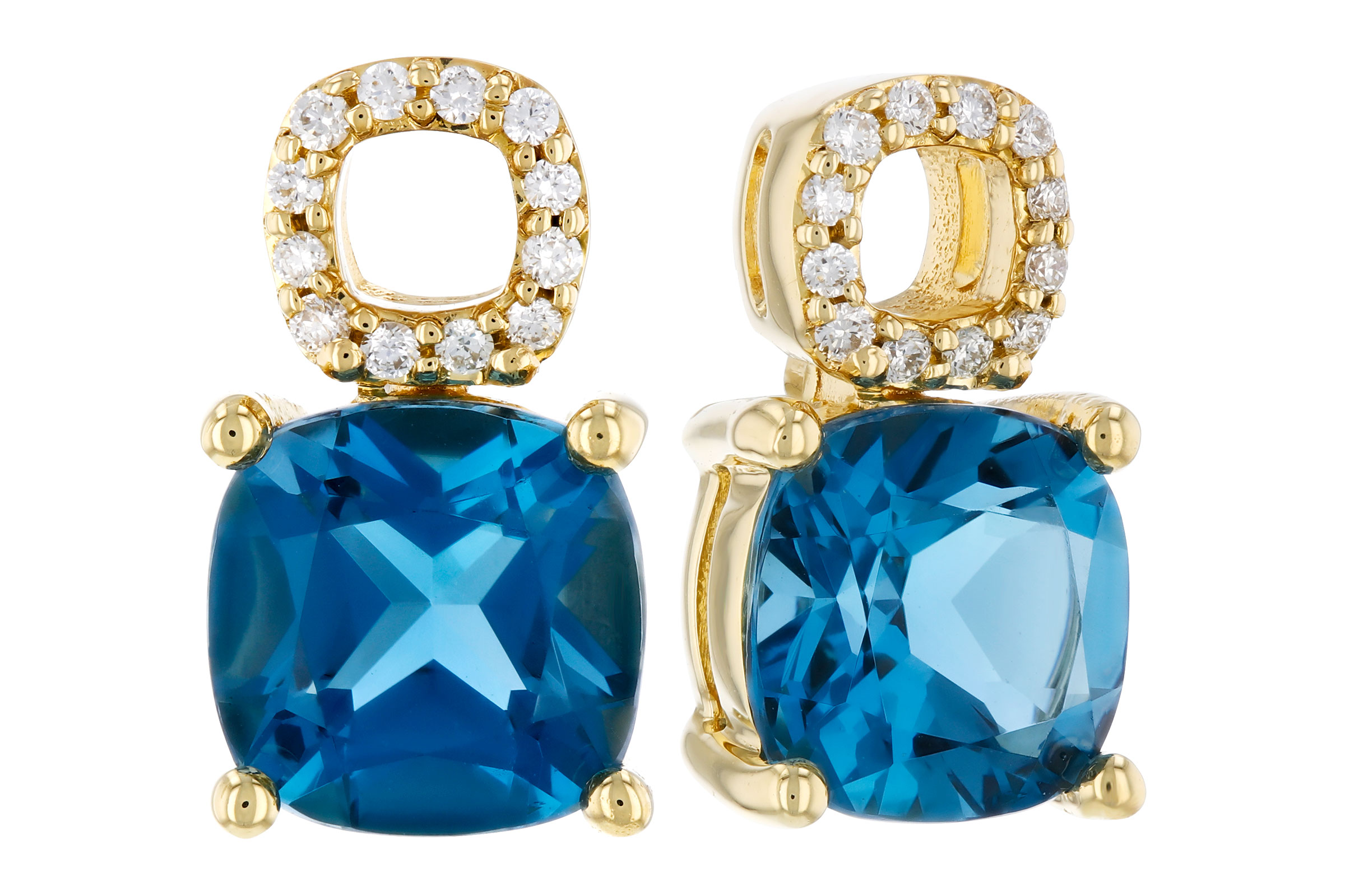 F330-02325: EARR 1.92 TW LONDON BLUE TOPAZ 1.98 TGW (6MM LBT)