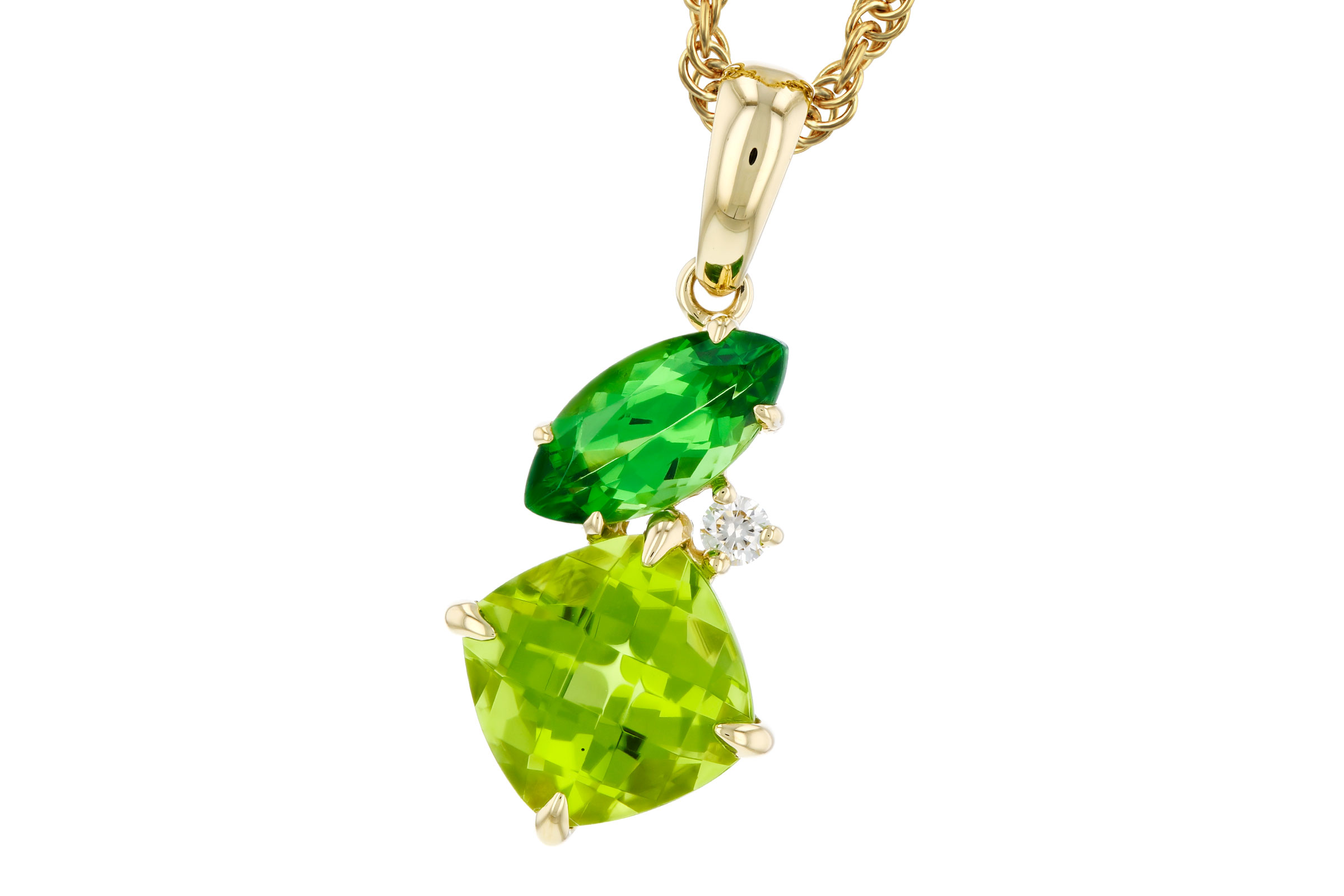 F330-03207: NECKLACE 1.97 TW SEMI-PREC (PER,TSAV) 2.00 TGW