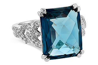 G244-55071: LDS RG 9.40 LONDON BLUE TOPAZ 9.60 TGW (15x12MM)