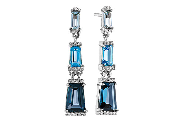 G329-13216: EARRINGS 2.55 BLUE TOPAZ 2.62 TGW