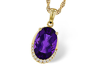 G329-17734: NECKLACE 2.70 AMETHYST 2.76 TGW (12x8MM OV)