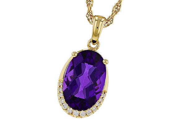 G329-17734: NECKLACE 2.70 AMETHYST 2.76 TGW (12x8MM OV)