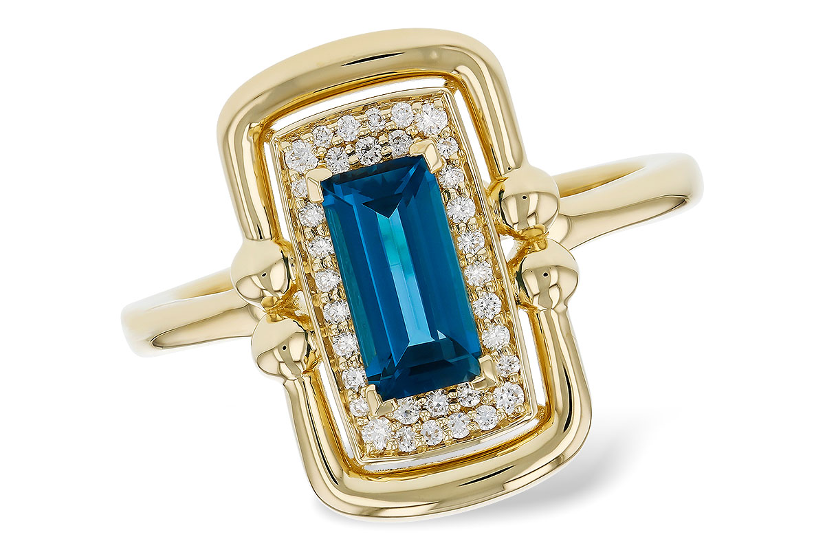 G330-00498: LDS RG .84 LONDON BLUE TOPAZ .96 TGW (8x4MM LBT)