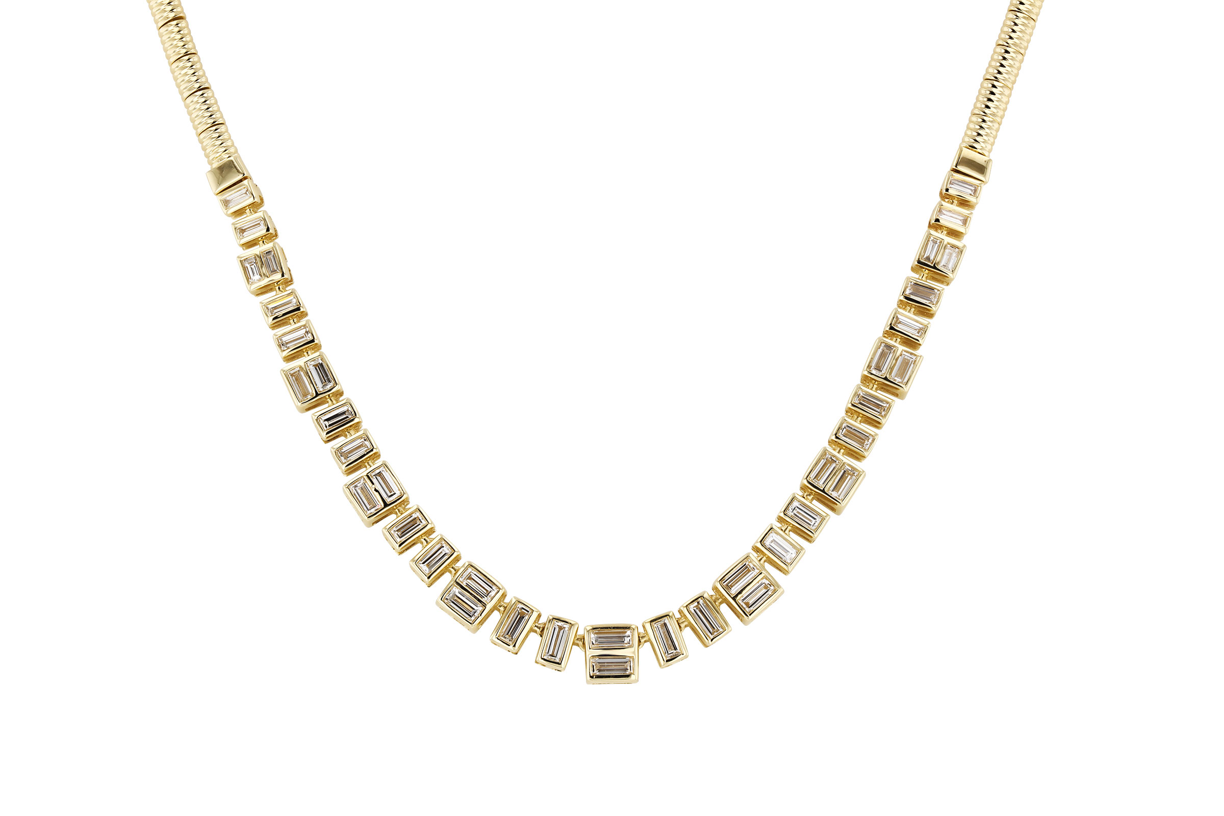 G330-02316: NECKLACE 1.80 TW BAGUETTES (17")