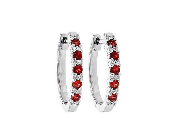 H244-58707: EARR .45 RUBY .55 TGW