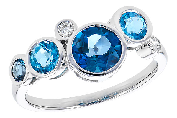H327-34162: LDS RG 1.40 TW BLUE TOPAZ 1.45 TGW