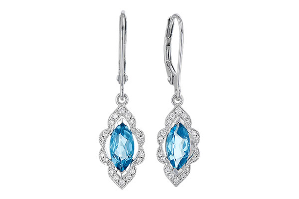 H327-35089: EARR 1.02 TW BLUE TOPAZ 1.17 TGW