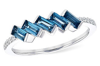 H327-35971: LDS RG .75 LONDON BLUE TOPAZ .82 TGW