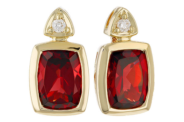 H328-22343: EARR 1.90 TW GARNET 1.94 TGW (7x5MM GAR)