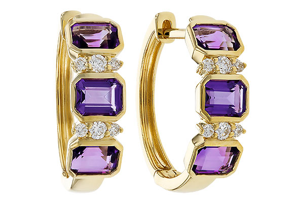 H329-17762: EARRING 1.05 TW AMETHYST 1.16 TGW