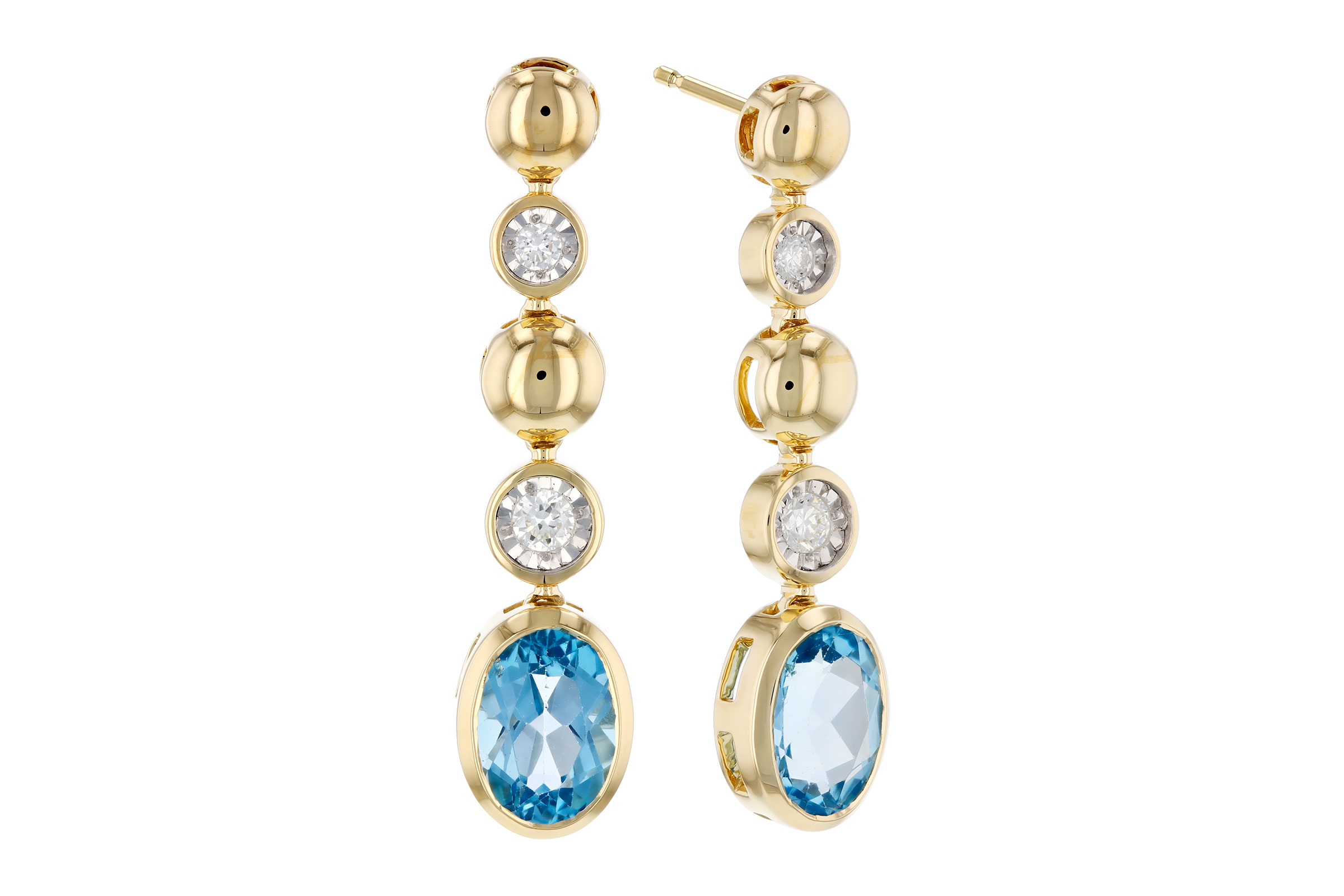 H330-01434: EARRINGS 1.66 TW BLUE TOPAZ 1.76 TGW
