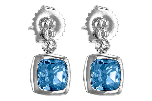K243-68671: EARR 1.76 BLUE TOPAZ 1.80 TGW