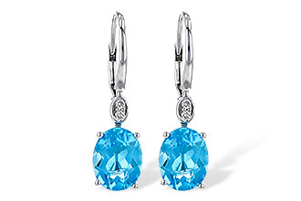 K244-63189: EARR 3.70 TW BLUE TOPAZ 3.75 TGW (9x7MM BT)