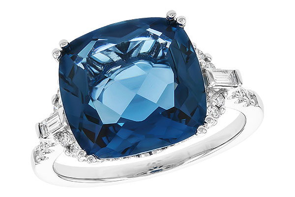 K328-22352: LDS RG 9.00 LONDON BLUE TOPAZ 9.25 TGW (12MM LBT)