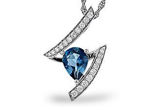 K329-10489: NECK 1.04 LONDON BLUE TOPAZ 1.23 TGW (8x6MM)