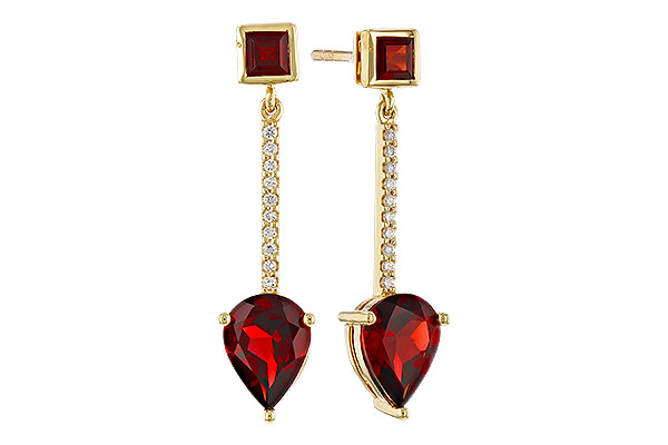 K329-11380: EARRINGS 2.70 TW GARNET 2.77 TGW