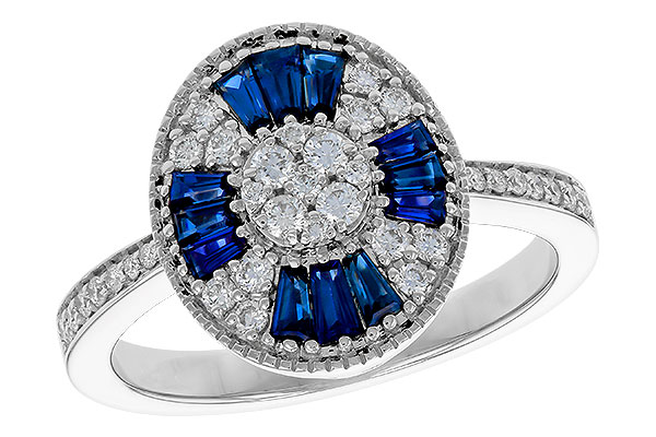K329-15989: LDS RG .56 TW SAPPHIRE .86 TGW