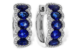 K329-16825: EARRINGS 2.32 TW SAPPHIRE 2.57 TGW