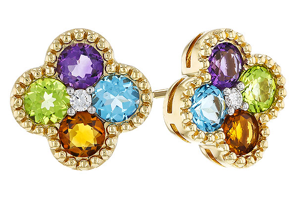 K329-17771: EARRINGS 1.88 SEMI-PREC (AMY,BT,CIT,PER) 1.93 TGW