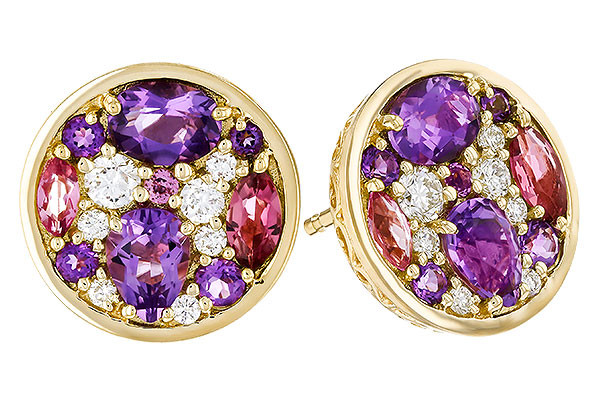 K329-17816: EARR .82 TW SEMI-PRECIOUS (P.TOUR, AMY) .98 TGW