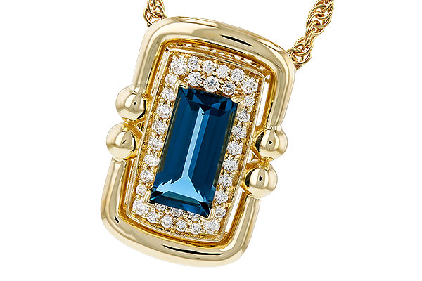 K330-00498: NECK .84 LONDON BLUE TOPAZ .96 TGW (8x4MM LBT)