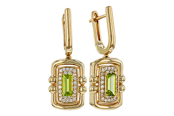 K330-00507: EARRINGS .71 TW PERIDOT .88 TGW (6x3MM PER)