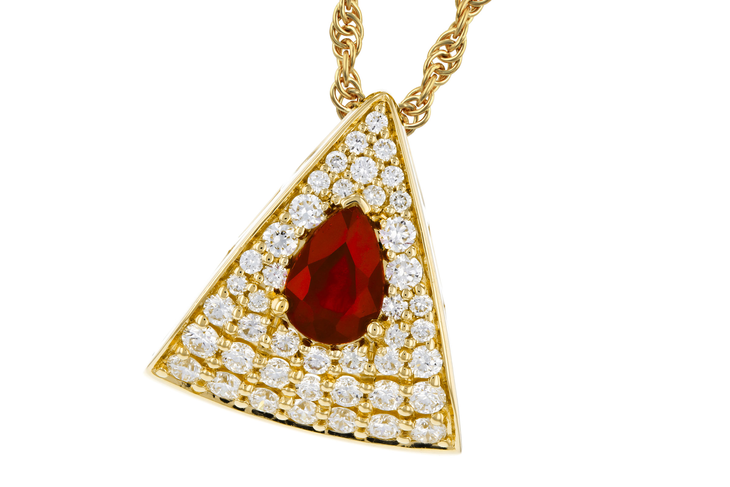 K330-02352: NECKLACE .46 RUBY .80 TGW (6x4MM RU)