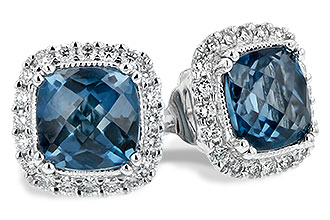 L243-65025: EARR 2.14 LONDON BLUE TOPAZ 2.40 TGW (6MM LBT)