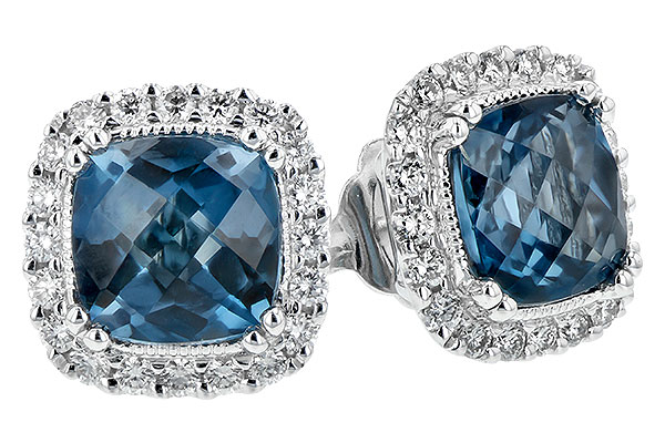 L243-65025: EARR 2.14 LONDON BLUE TOPAZ 2.40 TGW (6MM LBT)