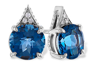 L328-23216: EARR 1.88 TW LONDON BLUE TOPAZ 1.90 TGW (6MM RD)