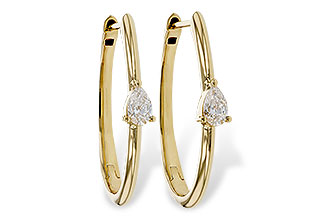 L329-11407: EARRINGS .45 TW PEAR DIAMONDS
