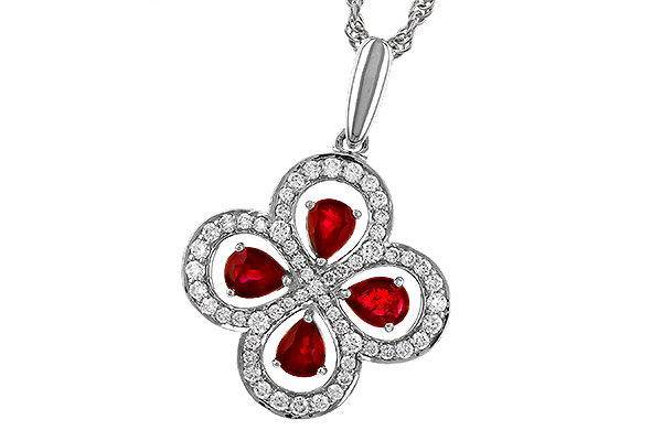L329-11416: NECKLACE .68 RUBY TW .96 TGW