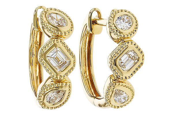 L329-16898: EARRINGS .42 TW FANCY CUT DIAS