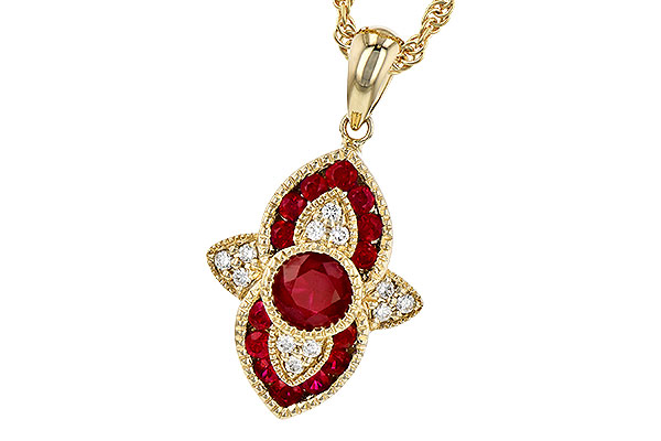 M327-30534: NECK .63 TW RUBY .70 TGW