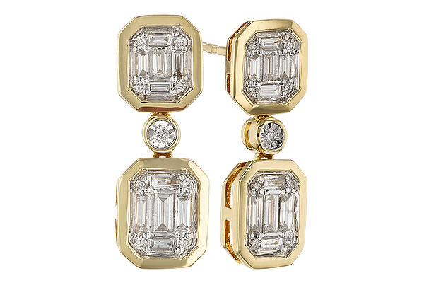 M329-09607: EARRINGS .38 BAG .45 TW