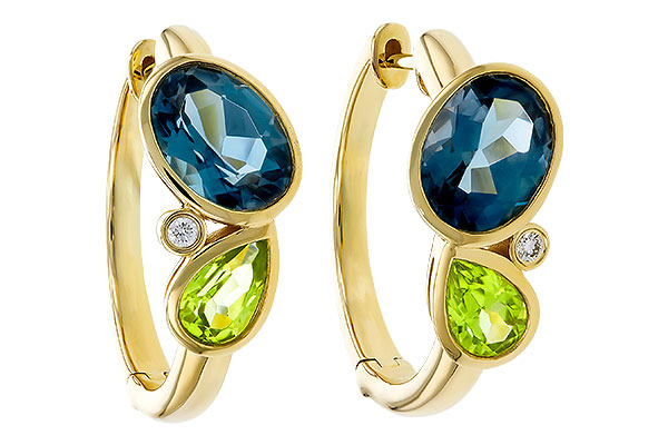 M329-17789: EARRINGS 2.97 SEMI-PREC (PER,LBT) 3.00 TGW
